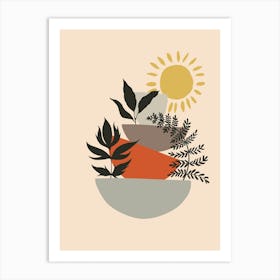 Sun And Plants Art Print