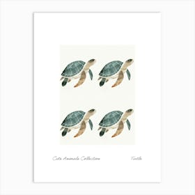 Cute Animals Collection Turtle 4 Art Print