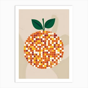 Mosaic Orange 21 Art Print