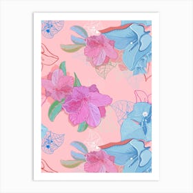 Bougainvillaea Summer Flowers Art Print