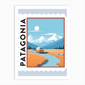 Patagonia 3 Travel Stamp Poster Art Print