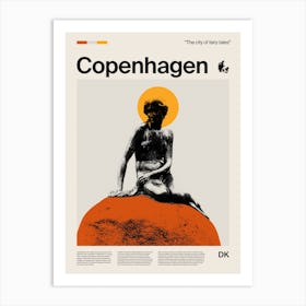 Mid Century Copenhagen Travel Art Print