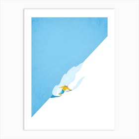 Skier On The Slopes 3 Art Print