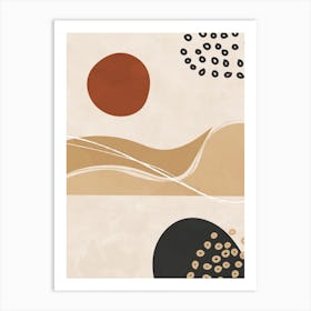 Simple Scandi Minimalist Mountain Art Print