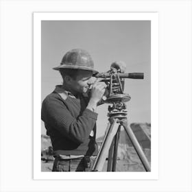 Untitled Photo, Possibly Related To Surveying Crew Working At Shasta Dam, Shasta County, California By Russell 1 Art Print