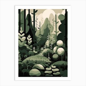 Forest Abstract Minimalist 5 Art Print
