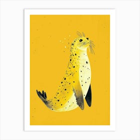 Yellow Harp Seal 2 Art Print