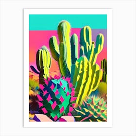 Cylindropuntia Kleiniae Modern Abstract Pop 3 Art Print