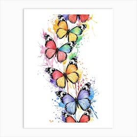 Butterfly Splatter Art Print