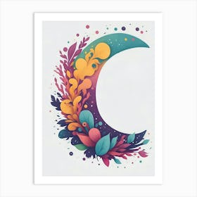 Colorful Letter C Illustration 9 Art Print