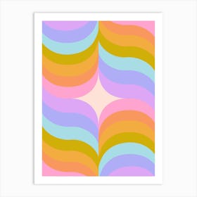 Retro Rainbow Sparkle Art Print