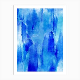 Blue Abstract Icing Art Print