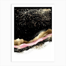 Gold And Black Canvas Print 55 Art Print