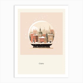 Oslo Norway Snowglobe Poster Art Print