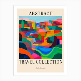 Abstract Travel Collection Poster Quito Ecuador 2 Art Print