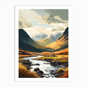 Glen Coe Scotland 2 Hiking Trail Landscape Art Print