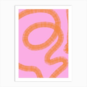 Abstract Pink and Orange Art Print