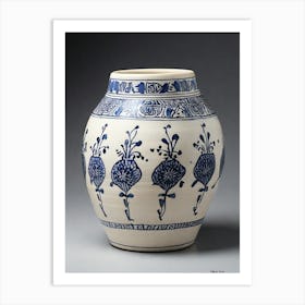 Chinese Blue And White Vase.7 Art Print