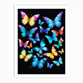 Colorful Butterflies 174 Art Print