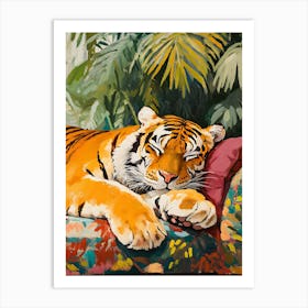 Tiger Sleeps Art Print