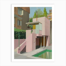 Pink House 10 Art Print