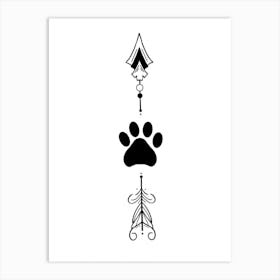 Dog Print Arrow Art Print