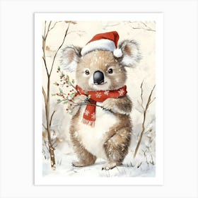 Koala Bear Christmas Art Print