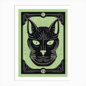 The Devil, Black Cat Tarot Card 1 Art Print