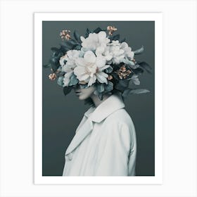 Flowers In The Head Art Print