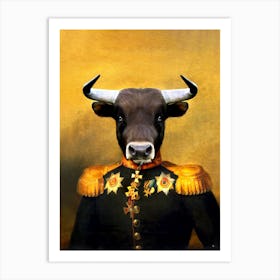 Colonel Dawn The Bull Pet Portraits Art Print