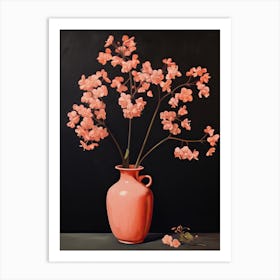 Bouquet Of Coral Bells Flowers, Autumn Fall Florals Painting 1 Art Print