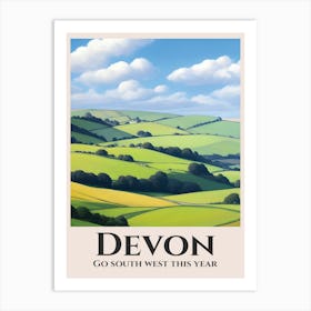 Devon Countryside Art Print