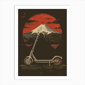 Fuji Scooter Art Print