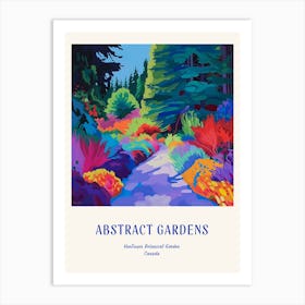 Colourful Gardens Vandusen Botanical Garden Canada 3 Blue Poster Art Print