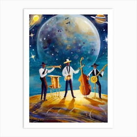 Harmonies of the Lunar Jazzscape Art Print