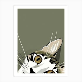 Cat Looking Up 1 Art Print