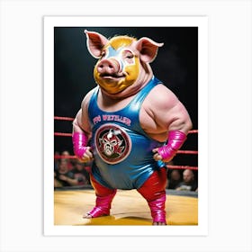 Pig Wrestler Art Print