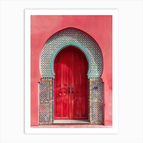 Red Door In Morocco 2 Art Print