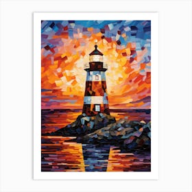 Sunset Lighthouse 17 Art Print