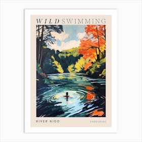 Wild Swimming At River Nidd Yorkshire 3 Poster Art Print