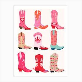 Cowboy Boots 3 Art Print