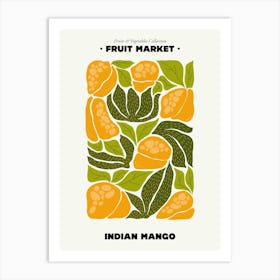 The Fruit Market Indian Mango Illustration Maximalist Art Print