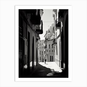 Malaga, Spain, Black And White Analogue Photography 2 Art Print