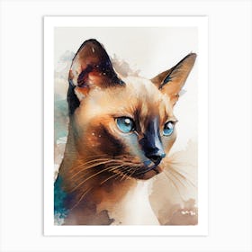 Siamese Cat animal 1 Art Print