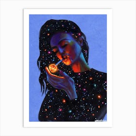 smoke the galaxy Art Print