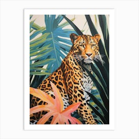 Leopard 8 Tropical Animal Portrait Art Print
