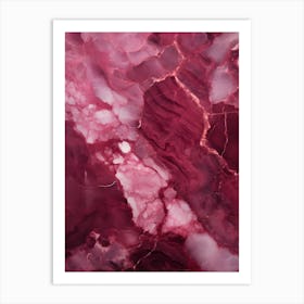 Red Marble 2 Art Print