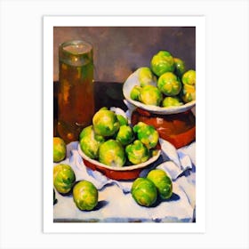 Brussels Sprouts 2 Cezanne Style vegetable Art Print