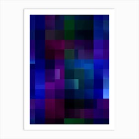 Abstract Blue and Purple Art Print