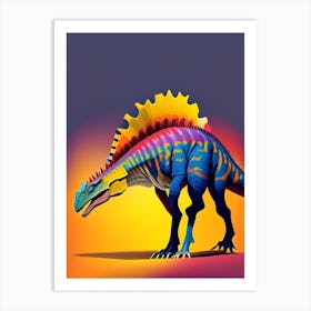 Aucasaurus 1 Primary Colours Dinosaur Art Print